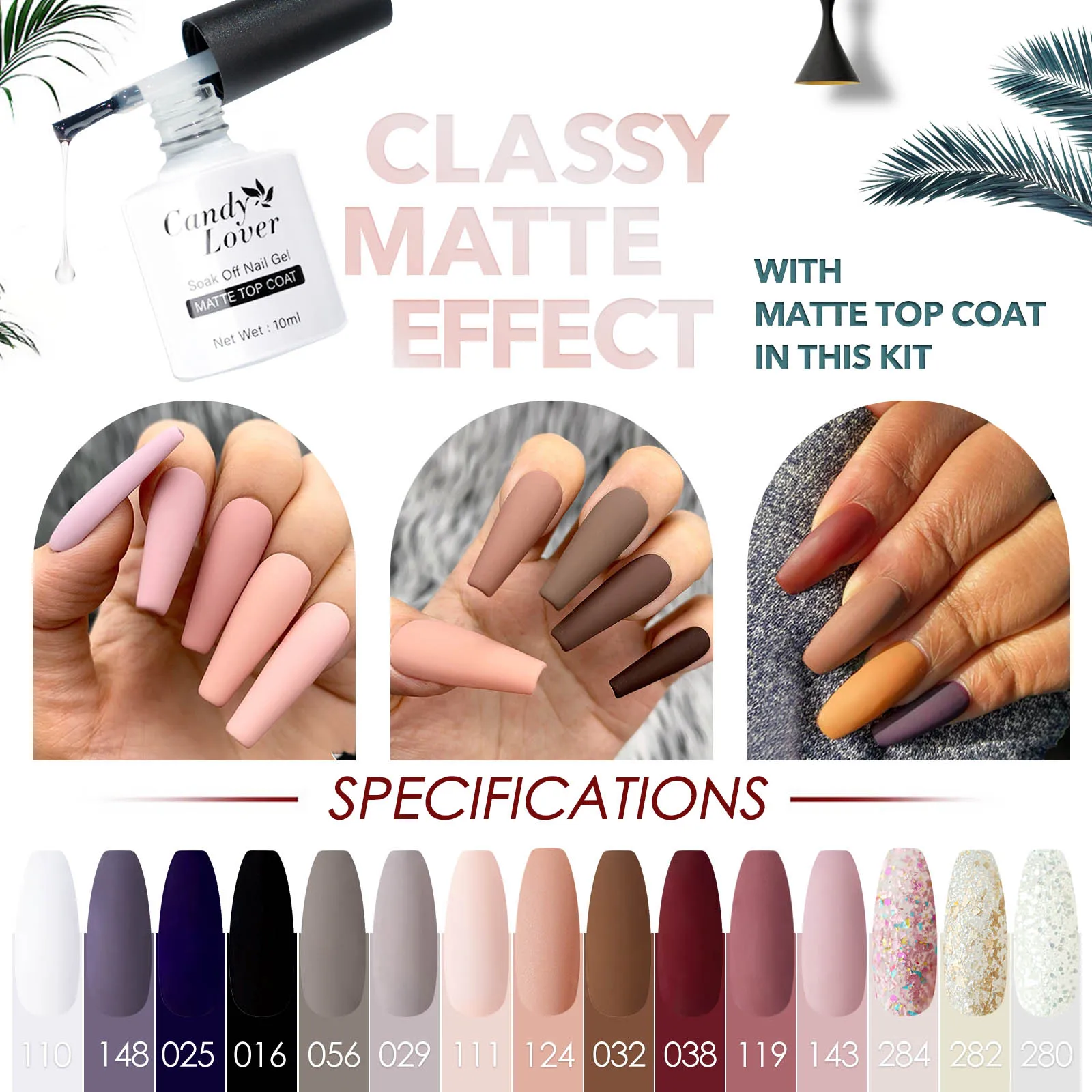 Gel Nail Polish Manicure Kit 15 Colors Nude Brown Peach 36W UV Nail Lamp Top Base Coat Manicure Art Tools Storage Box Set