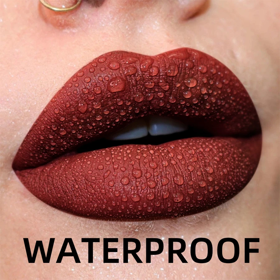 19 kleuren Matte Fluwelen Lipgloss Waterdichte Vloeibare Lipstick Naakt Zwarte Lippen tint Make-Up Lip Glazuur Cosmetica Rode Lip Stain Schoonheid
