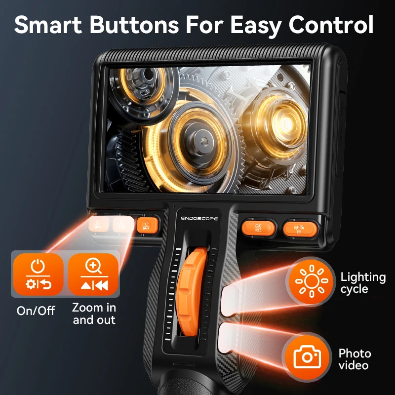 メーカーのポータブルビデオ内視鏡​​5インチIPSスクリーンミニ内視鏡検査