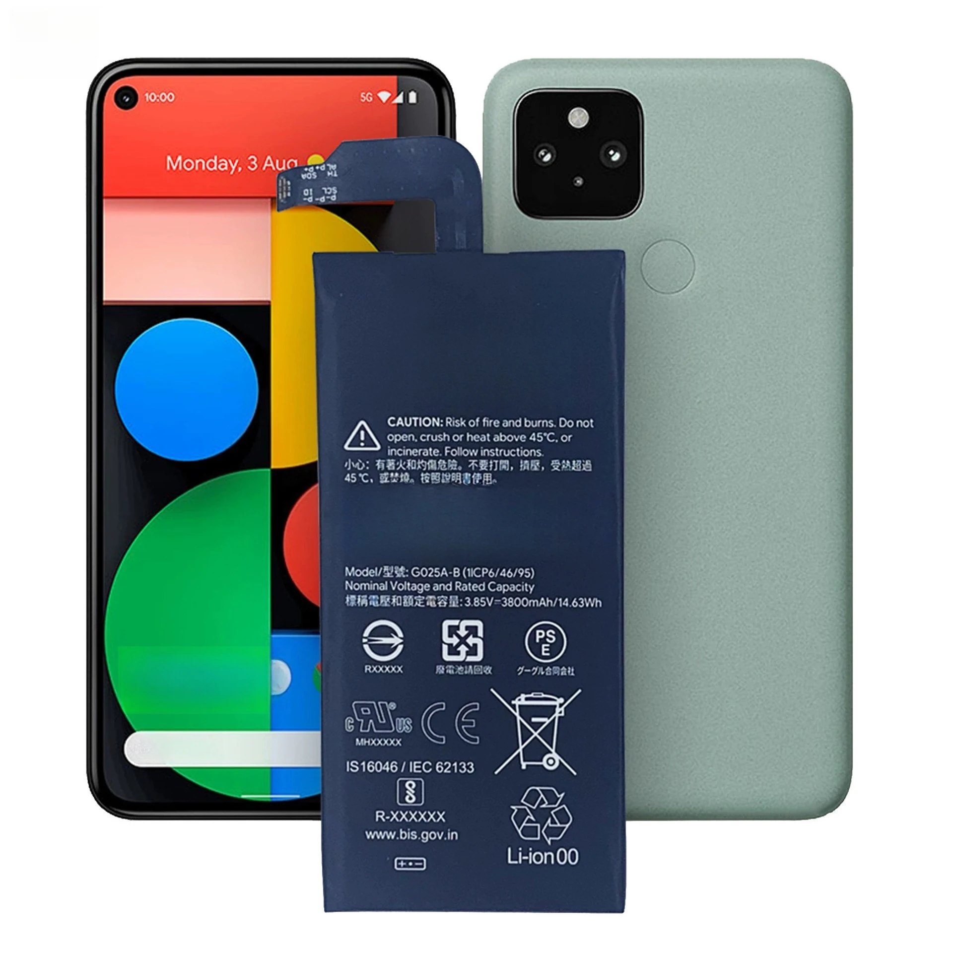 3.85V 3800mah for Google Pixel 5 XL Pixel 5 G025A - B with Built - in High - Capacity Mobile Phone Battery