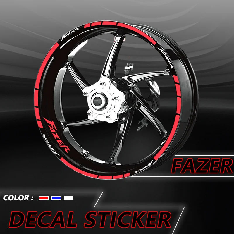 

NEW Accessories Sticker For FAZER Fazer Motorcycle Front Rear Wheel Tire Reflective Stickers Decals Decorative fazer