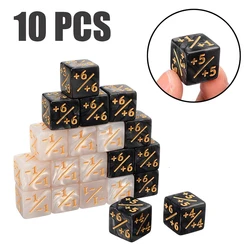 10Pcs 16mm 6 Side Dice Counters +1/-1 Dice Kids Toy Counting Dice For MTG Magic The Gathering Card Gaming Token & Loyalty Dice