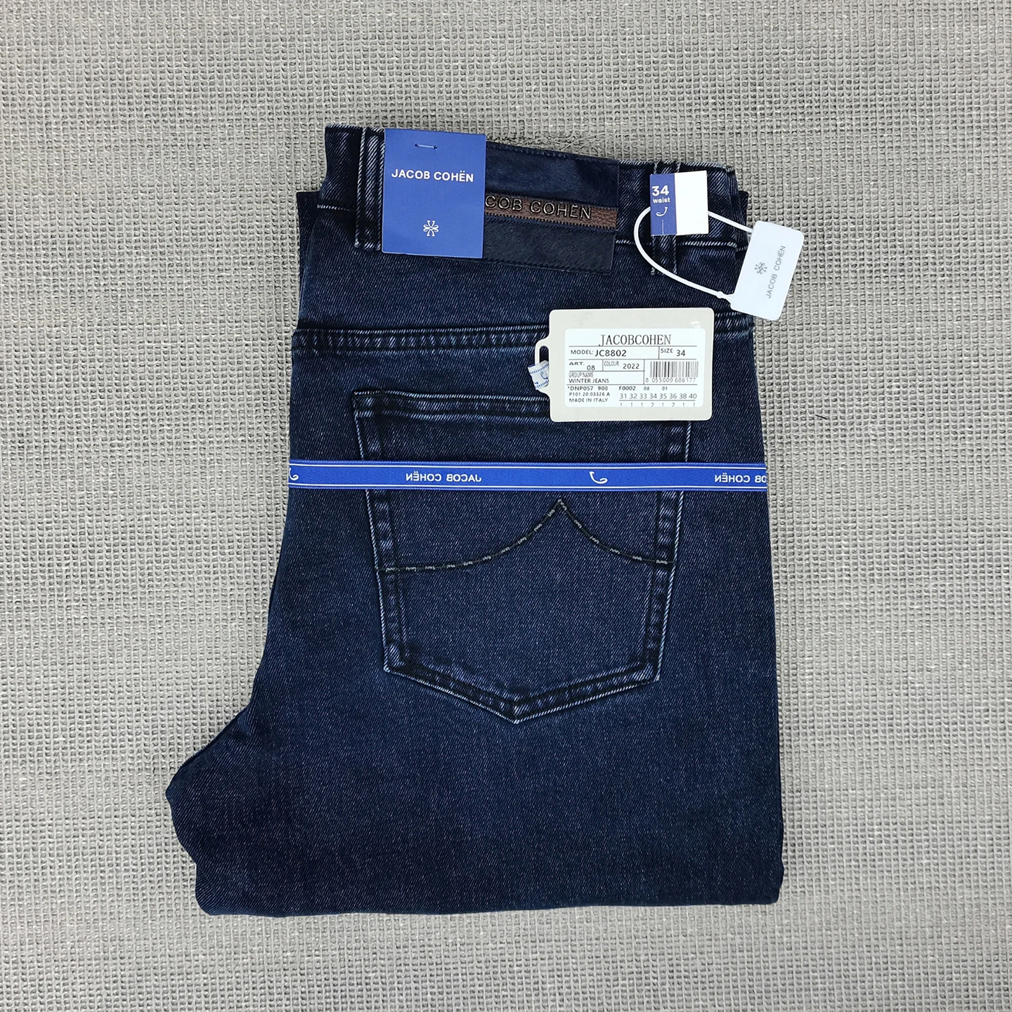 OECHSLI Jeans Thick Cotton Men 2026 Autumn Winter new embroidery comfortable business zipper straight Big size 30-40 long Pants