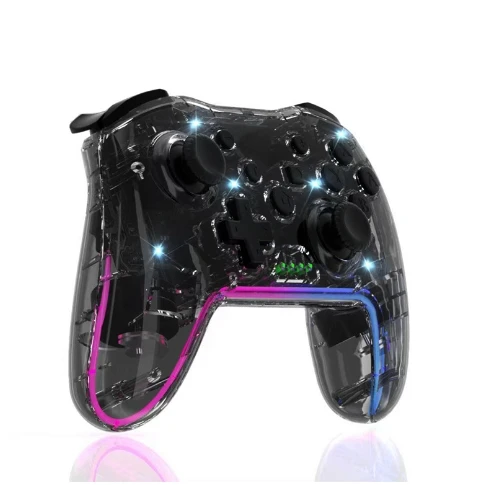 Wake Up Vibration with Rgb Lights Wireless Bluetooth Game Controller with Motion Sensing Silk Sliding Movement Game Handle