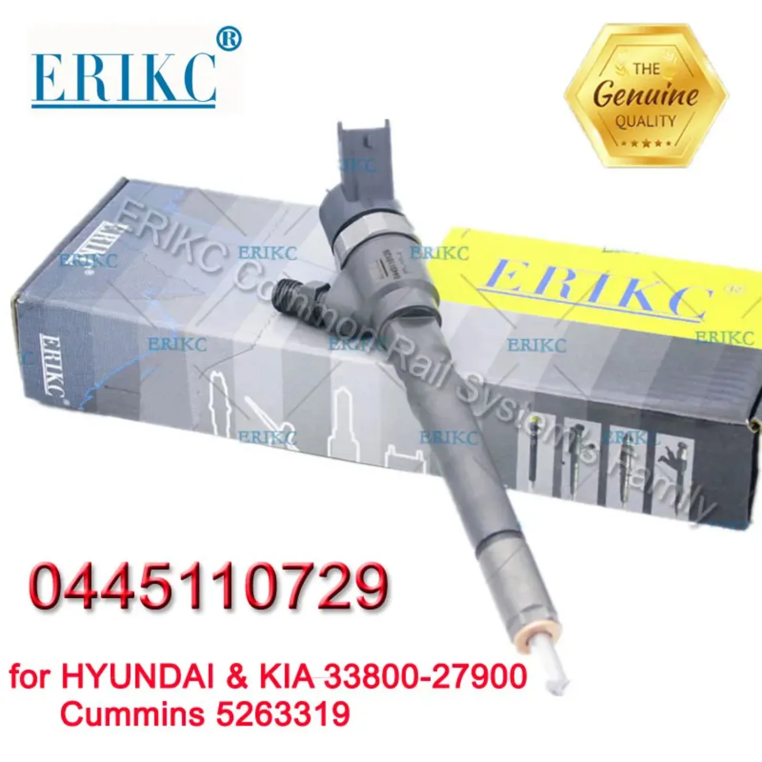 

ERIKC 0 445 110 729 Diesel Injector Assembly 0445110729 Engine Parts Injector 0445 110 729 Genuine Injector for Hyundai Kia