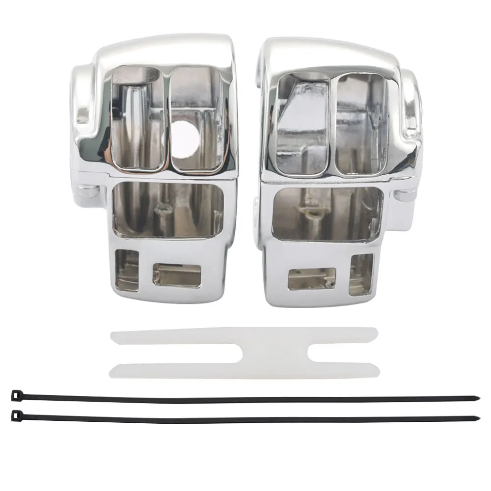 

Высококачественный алюминиевый корпус переключателя, простая установка, подходит для Harley Electra Glide Road King Road Glide Tri Glide 1996-2013, хромированный.