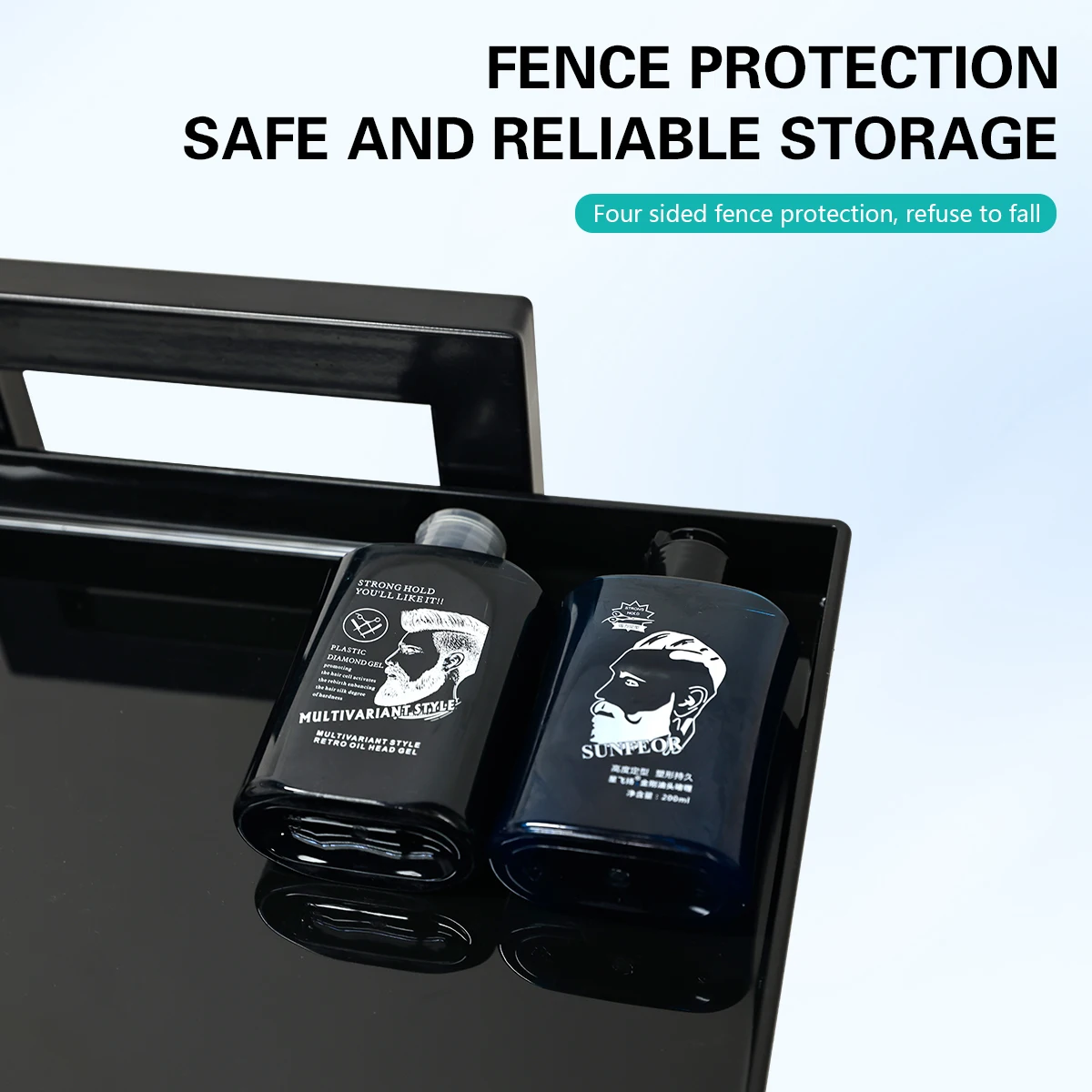 Rolling Tray Aluminum Trolley Cart Height Adjustable Mobile Beauty Salon Storage Unit for Barber Spa Hairstylist Tool