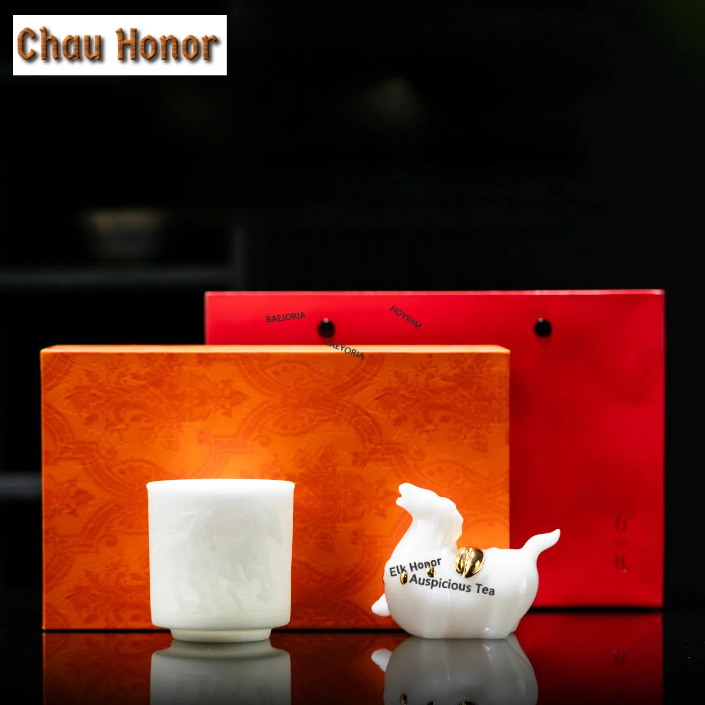 

Ice Species Unprocessed Jade Ceramic Horse Ornament Creative Zodiac Home Tea Cup Office Living Room Master Tasting Gift Set