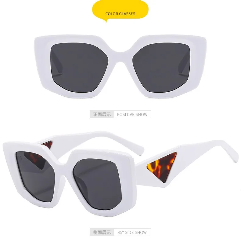 KAMMPT Übergroße Vintage Sonnenbrille Frauen Mode Unregelmäßigen Farbverlauf Shades Brillen Trendy Luxus Marke Design UV400 Sonnenbrille – Detail 11