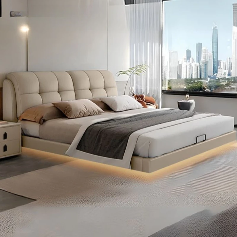 master bedroom suspended bed queen high-end atmospheric 1.8 meters bed double light luxury camas de dormitorio home furniture