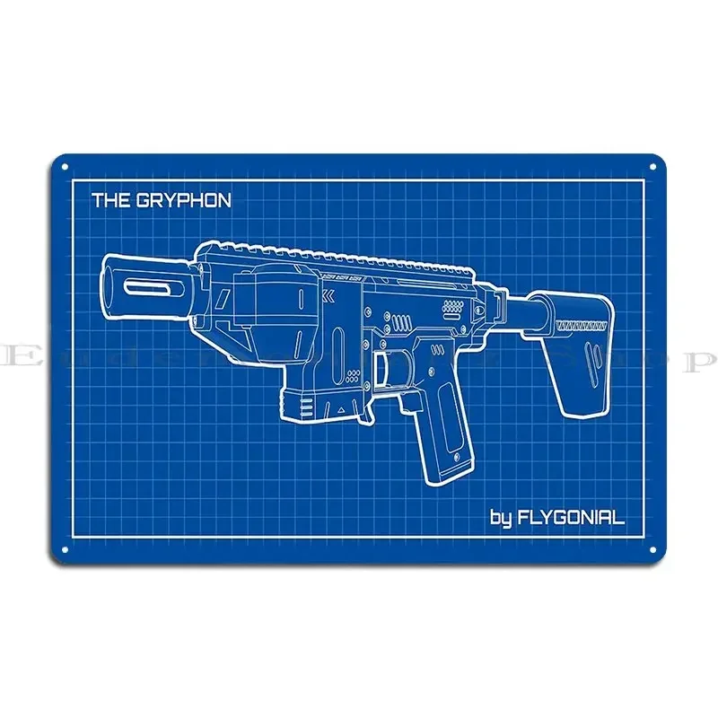 Gryphon Blaster Built Metal Plaque Kitchen Home Create Retro Wall Plaque Tin Sign Poster