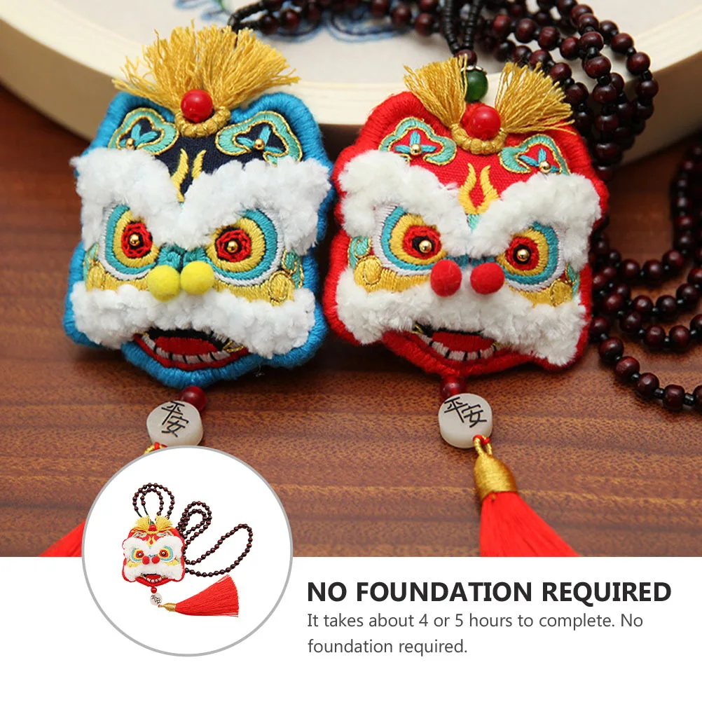 

1 Set Cotton Linen Sachet Diy Materials Embroidery Auspicious Pendant Handmade Scented Hanging Blessing Tassel Crafts Gift For