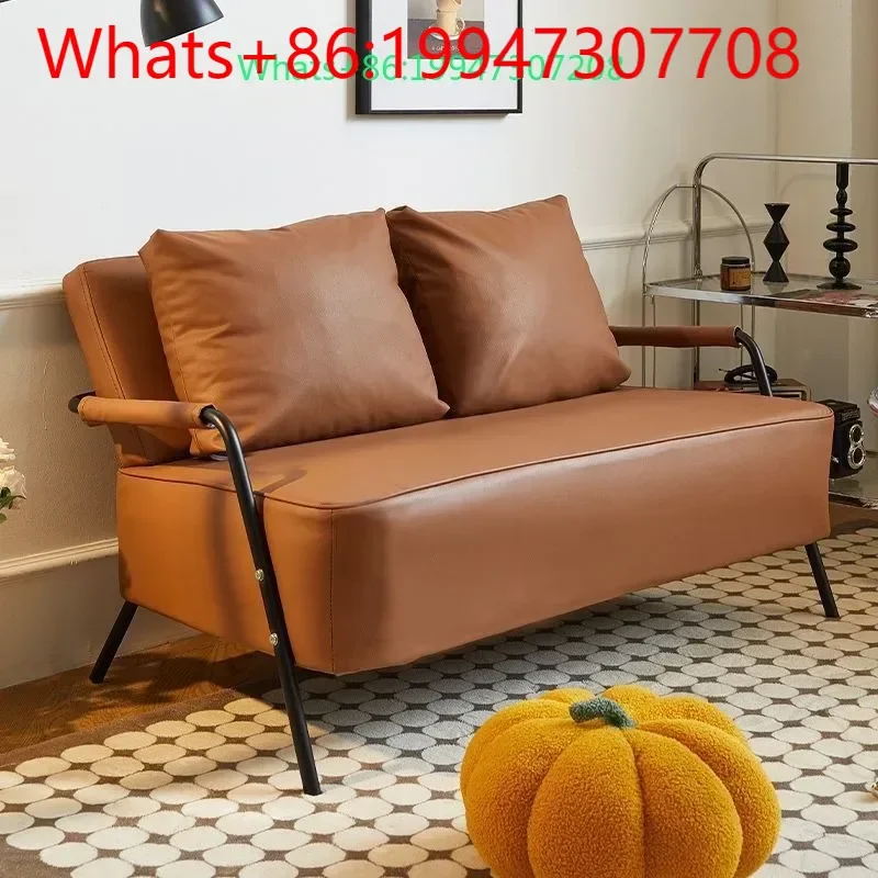 

American minimalist retro double sofa apartment living room bedroom modern fabric sofa chair