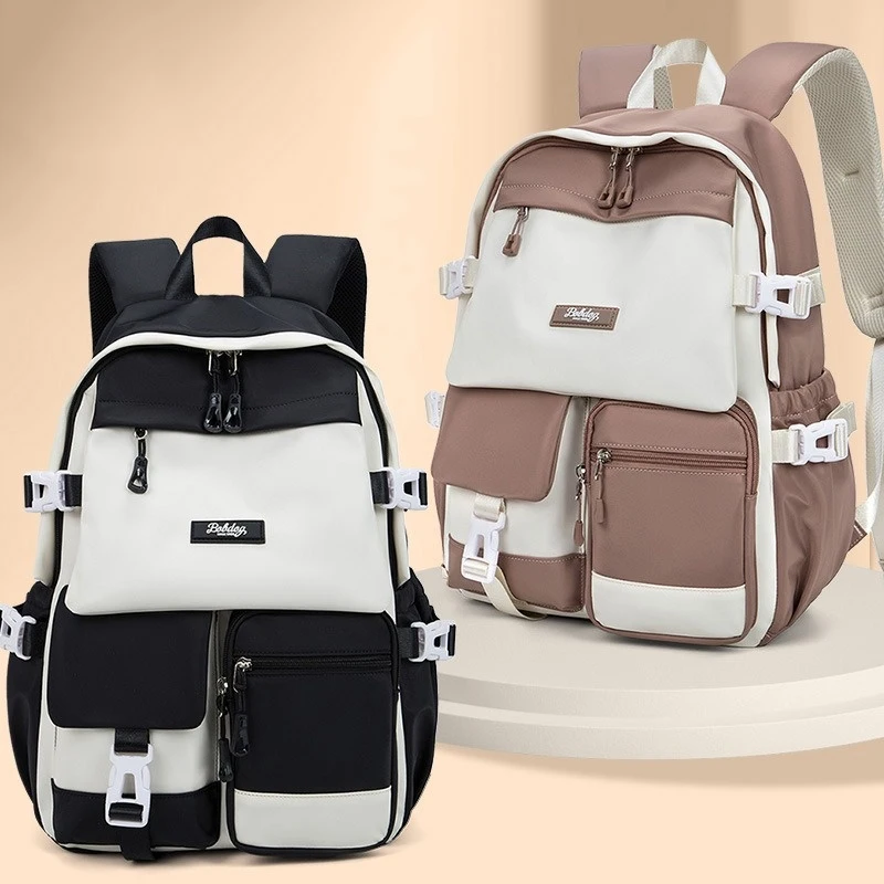 Backpack Simple Junior High School College Men's and Women's Schoolbags Computer Backpack Large Capacity Travel Bag