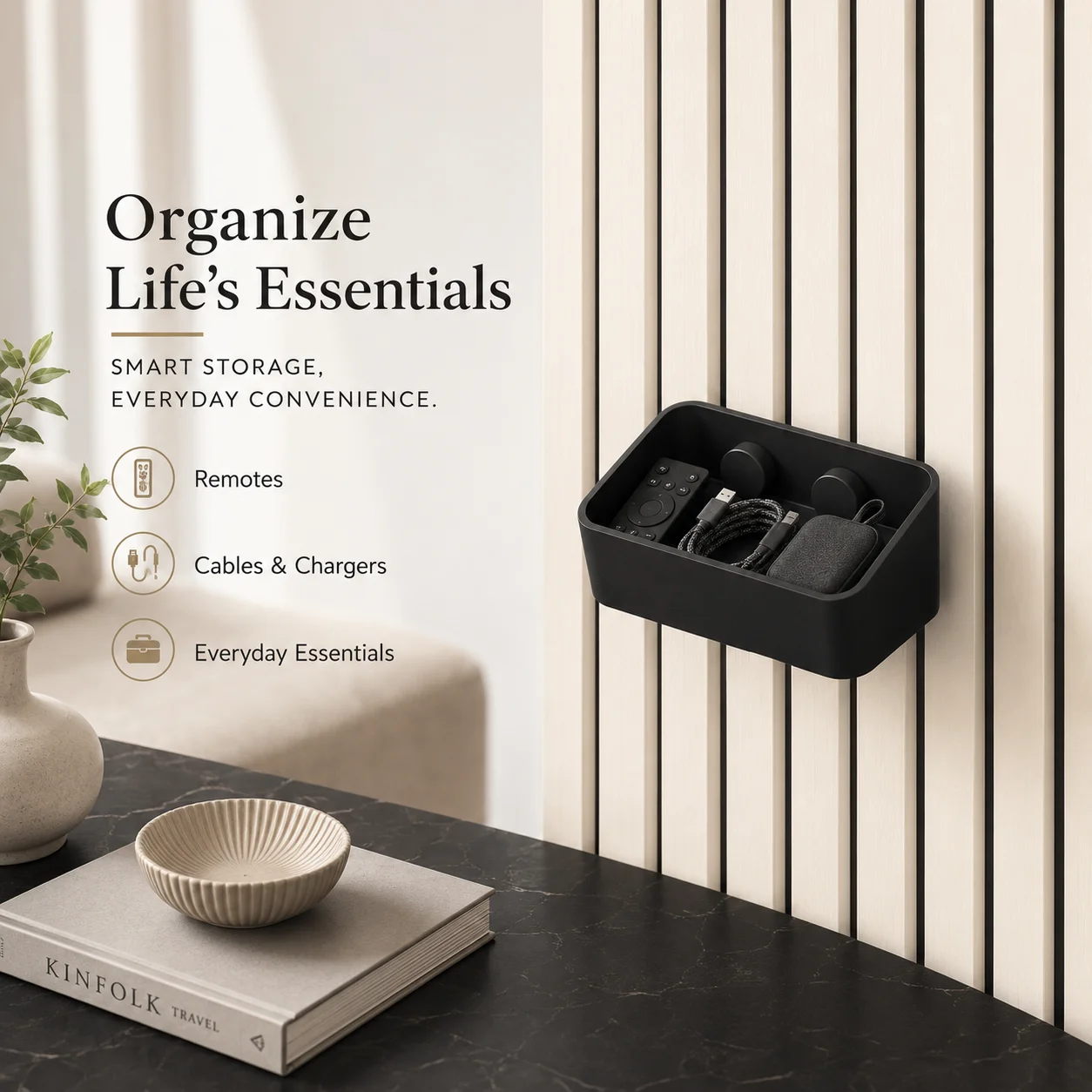 2-piece/heavy-duty soundproof panel tray storage rack, stylish and sturdy, no drilling buckle installation, strong load-bearing
