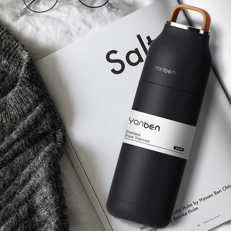 350ml Thermos Bottle 304 Stainless Steel Thermos Cup Vacuum Flask Water Coffee Thermal Bottle Leak-Proof Insulated Travel Cup