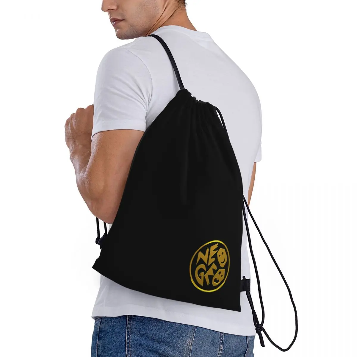 Neo Geo Arcade 18 Drawstring Gym Bag, Novidade Mochila, Viagem, Field Pack, Novidade