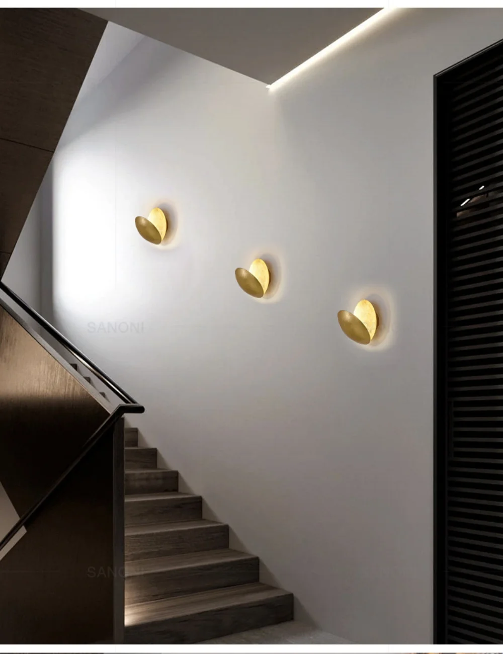 Modern LED Aisle Wall Lamp for Bedroom Bedside Living Room Stairs Corridor Eclipse Sconce Home Decor Lighting Fixture Luster