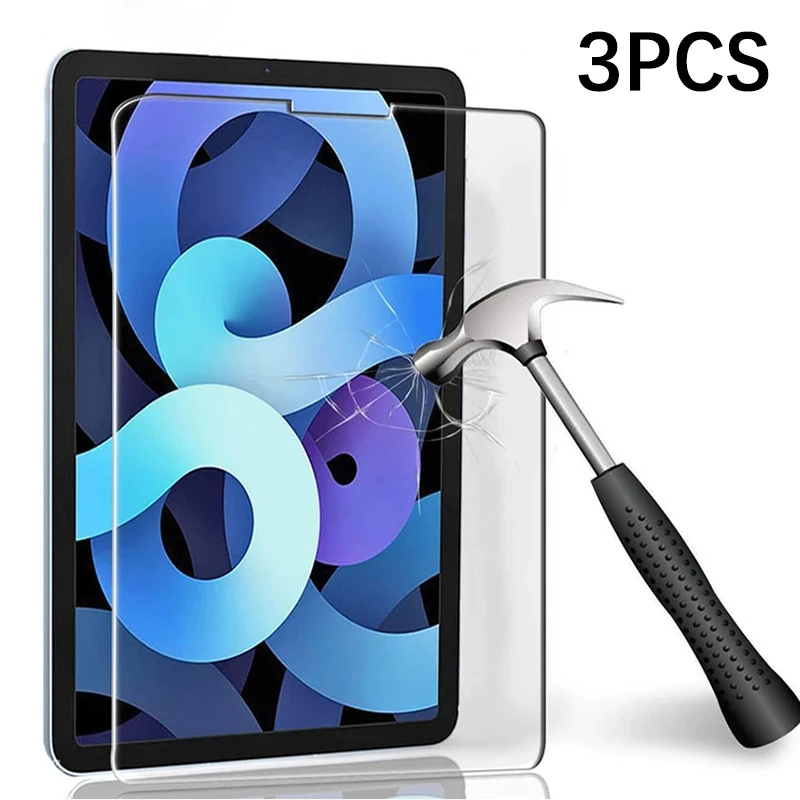 3pcs Tempered Glass for iPad Pro 11 2021 2022 Air 5 4 Full Screen Protector for iPad 10th generation ipad 10.2 9th 8/7th Mini 6