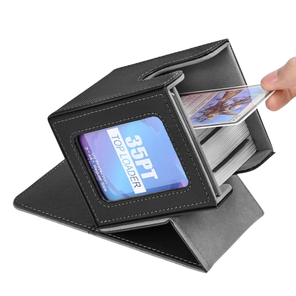 Caja para Mazos de Cartas MTG Commander, Estuche Magnético para Mazos Commander con 2 Divisores y 1 Cargador Superior, Magic the Gathering TCG