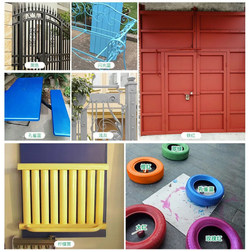 طلاء معدني قائم على المياه 22 لون 350g حديدي الأبواب والنوافذ مكافحة التآكل تجديد مانع االصدأ التجفيف السريع الطلاء