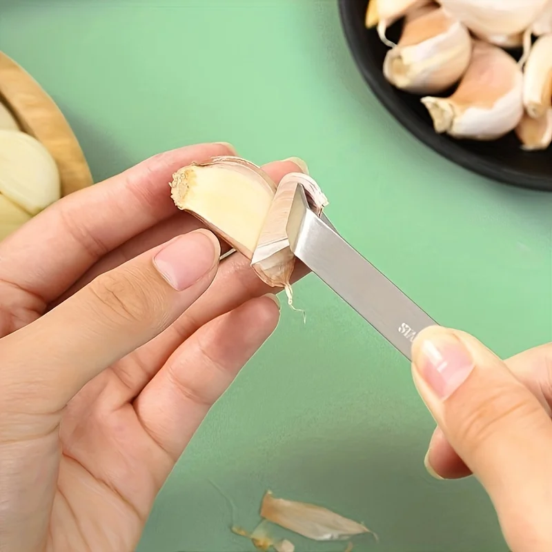 1pc Garlic PeelSuitable For Peeling Garlic And Removing Fish Bones,Stainless Steel Hair Clamp, Kitchen Stuff, Fish Bone Tweezers