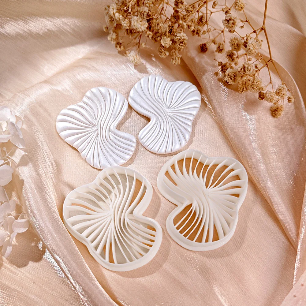 Geometrical/Sector/Curved Line Polymer Clay Cutters Plastic Clay Earring Cutter DIY Jewelry Mold Earring Making Accessories