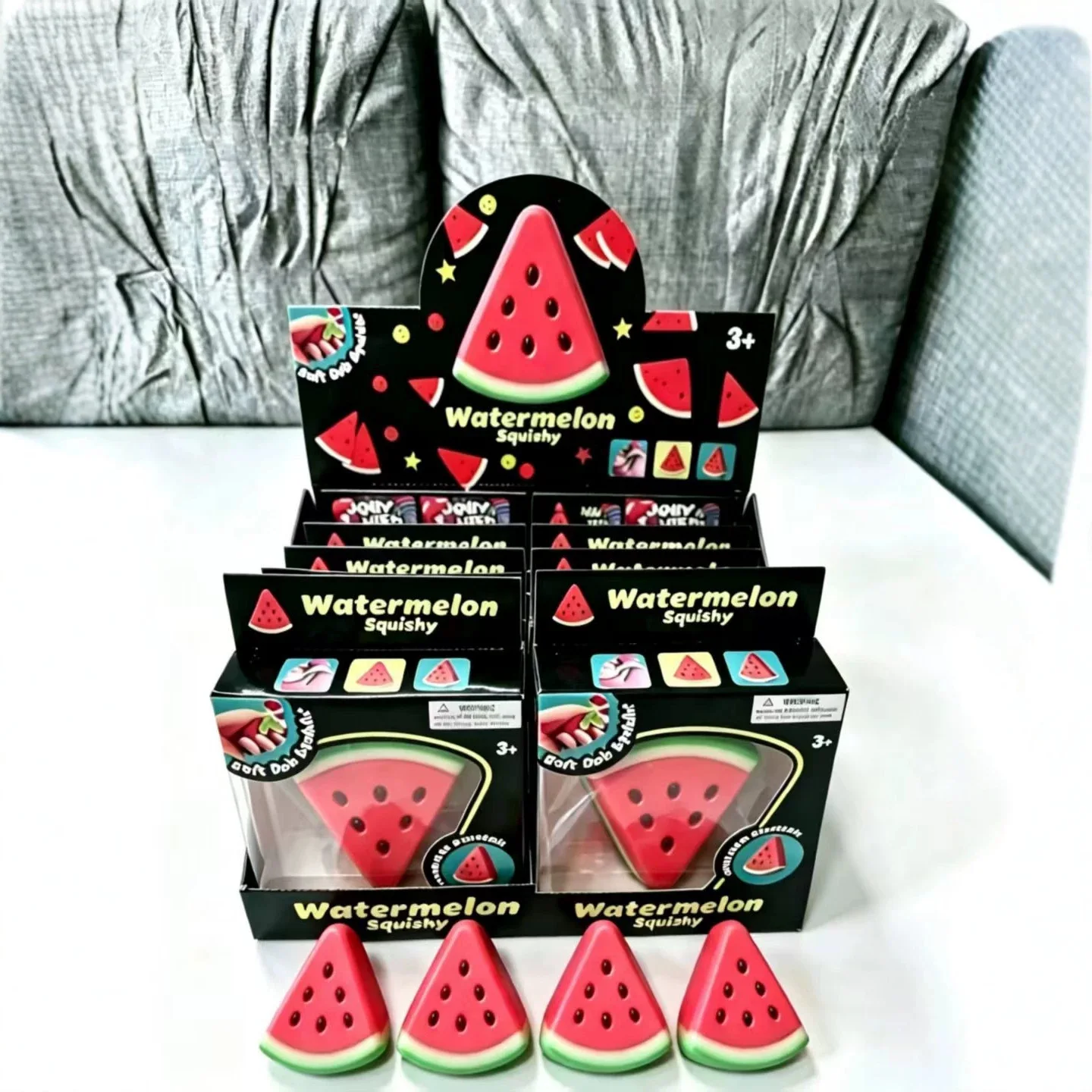 New summer popular watermelon pinch music decompression toy slow rebound high value simulation soft rubber palm decompression ar
