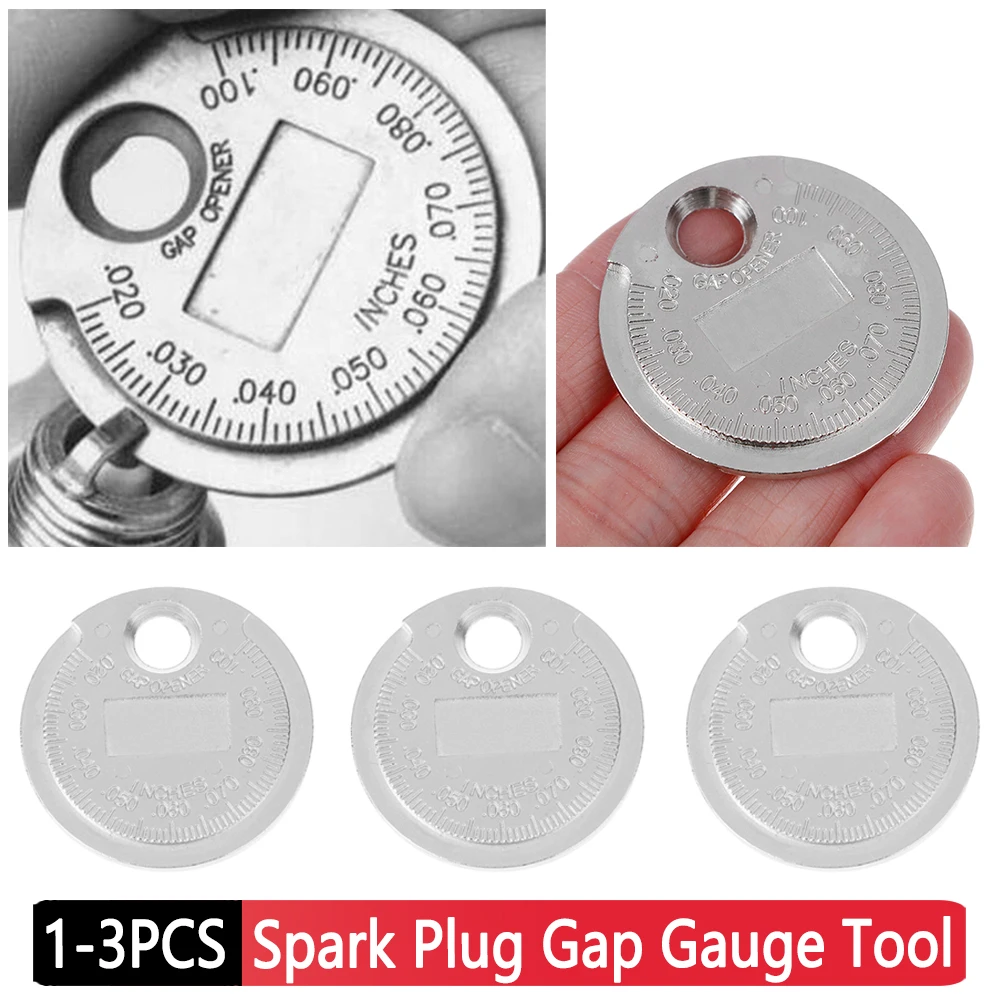 1-3PCS Coin-Type 0.6-2.4mm Ignition Spark Plug Gap Gauge Measurement Tool Range Spark Plug Gage Caliber Measuring Tool Feeler