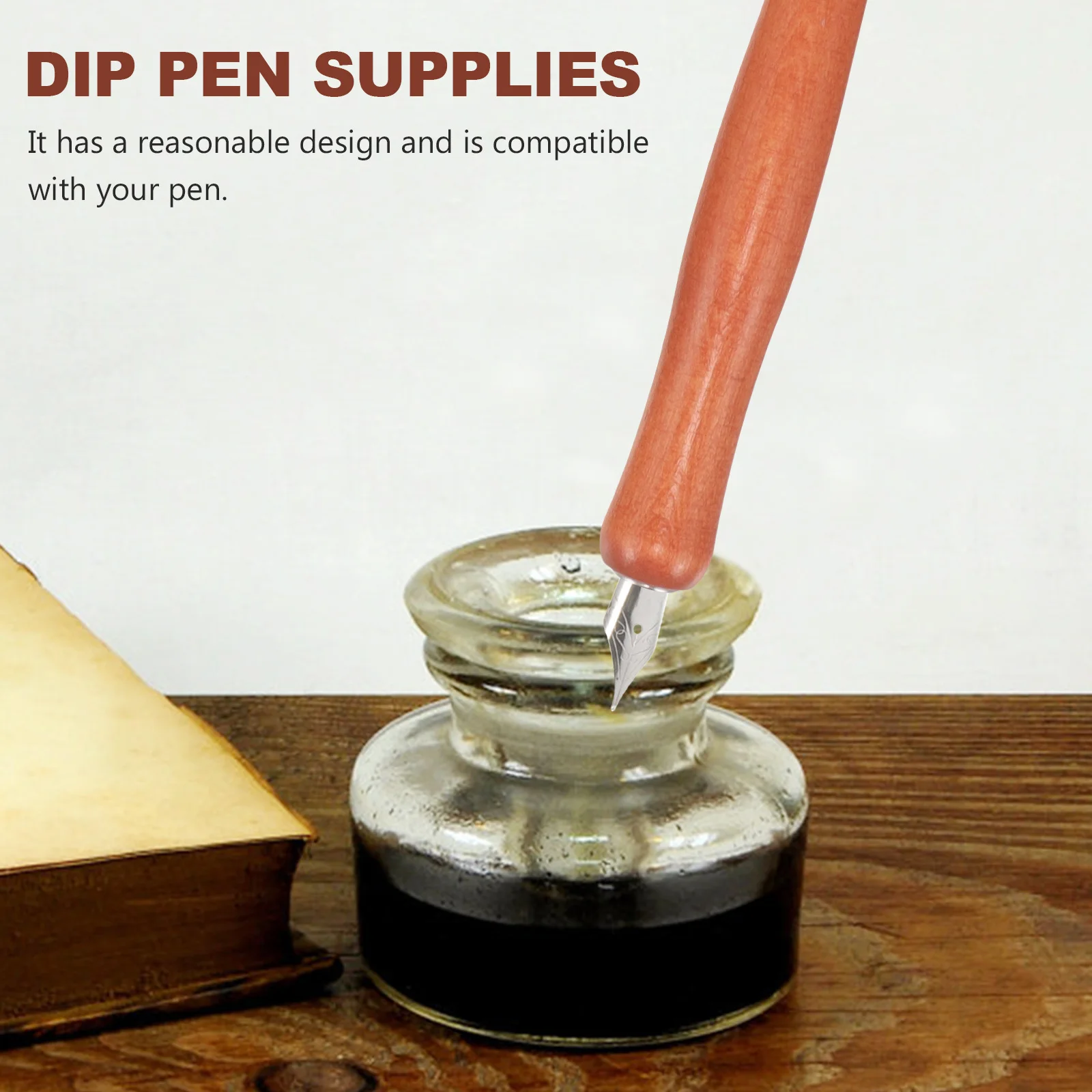 

4Pcs Wooden Calligraphy Nib Holder Ergonomic Design Comic Pen Supplies Smooth Comfortable Surface Professional Art Drawing