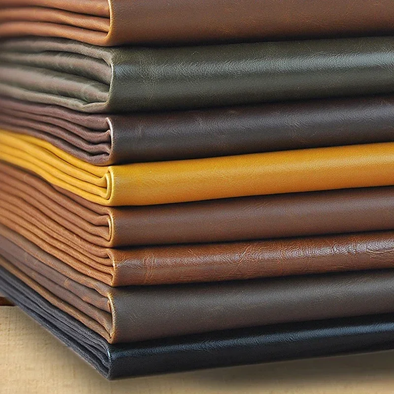 0.8mm PU Synthetic Leather Matte Fabric Faux Leather Fabric for Sewing PU Artificial Leather for DIY Bag Car Sofa Material