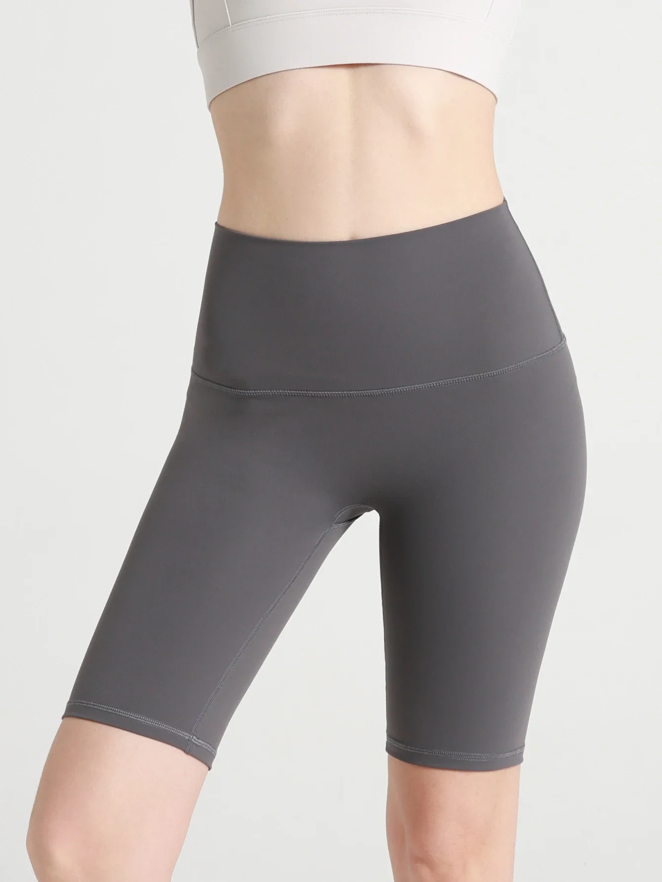 Summer Women's High Waisted Yoga Shorts High Elasticity No Awkward Lines Hip Lift Running Outdoor Cycling Fitness Sports Shorts
