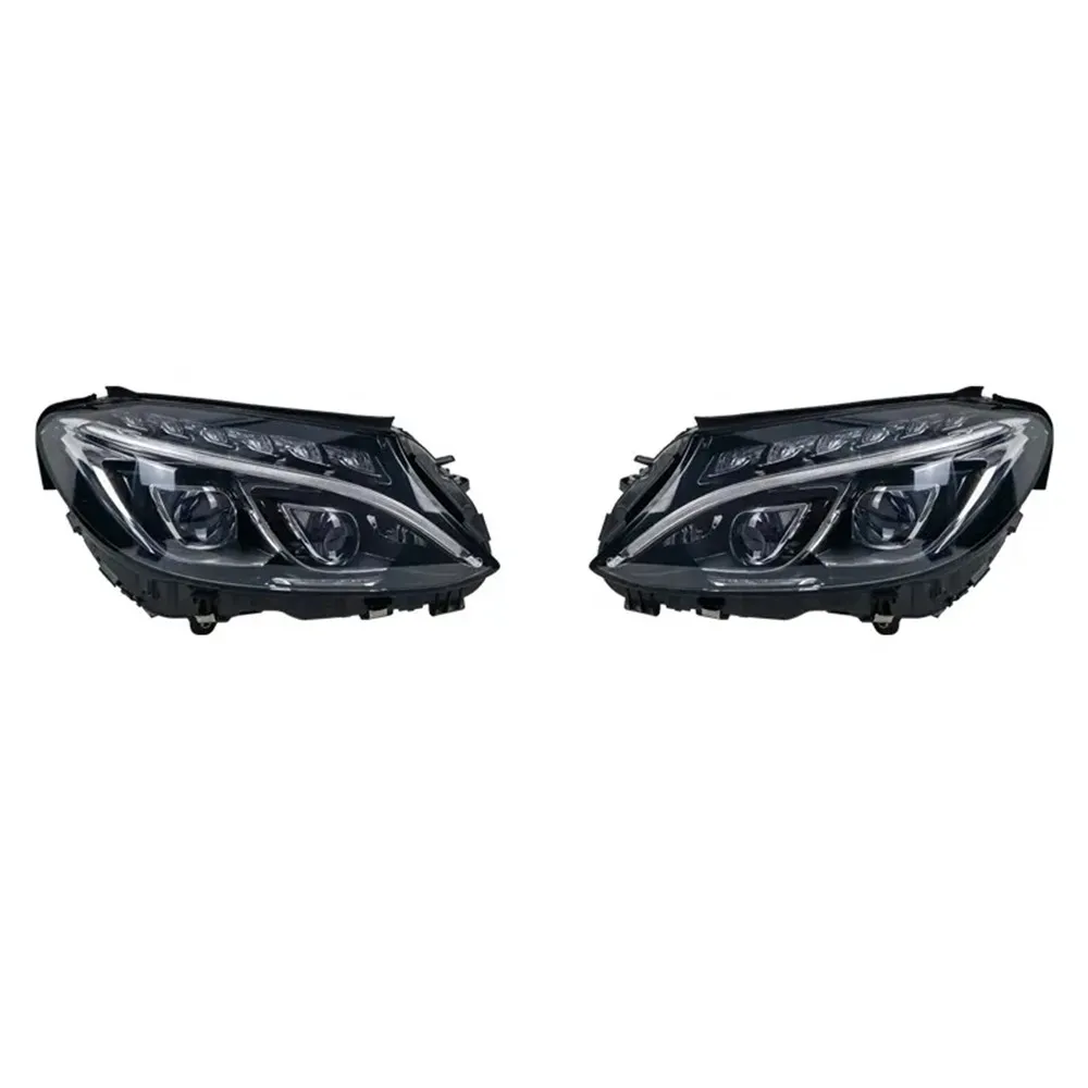 Pair Headlight Assembly for Mercedes Benz C-Class W205 2016 Car Front Lamp Head Lights Auto Parts 2059066204 2059066304
