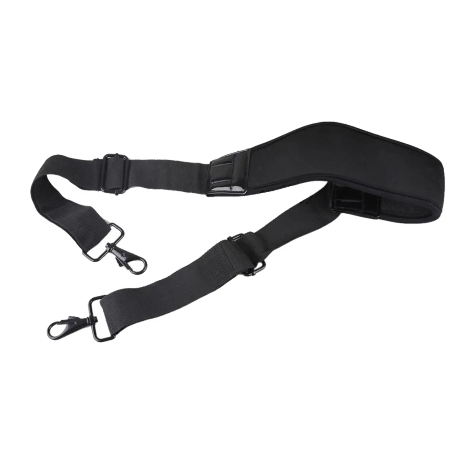 Universal Shoulder Strap Belt Durable Black Anti Slip 52inch Soft with Metal Hooks Thick Padded for Camera Briefcase Bag Laptop