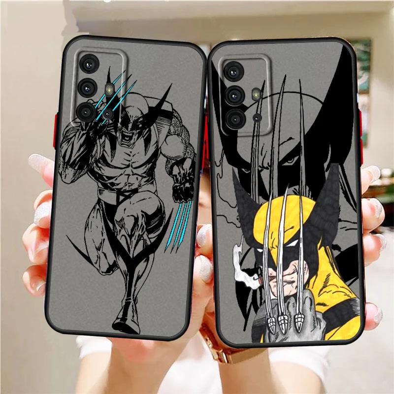 

James Howlett Logan Wolverine Frosted Translucent For Samsung Galaxy S24 S23 S22 S21 S20 FE S10 S9 S8 Plus Ultra Pro 5G Back