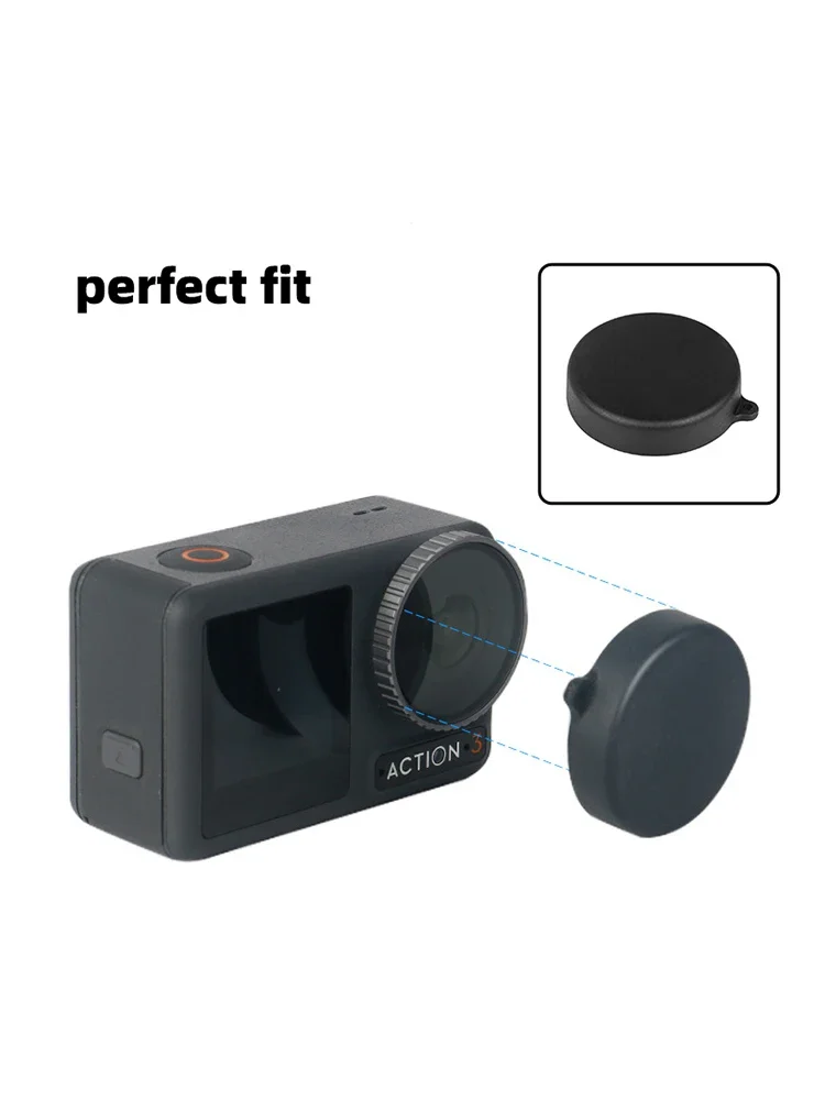 Screen Protector 9H Hardness Glass Anti-Scrach Silicone Lens Cap Cover for DJI OSMO Action 4 3 Action Camera Accessories