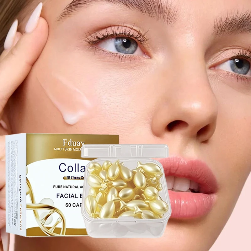 This Product Contains 60 Fullerene essence Capsules, Rich in Vitamin E and Plant-Derived Squalane, to Moisturize and Brighten Fa