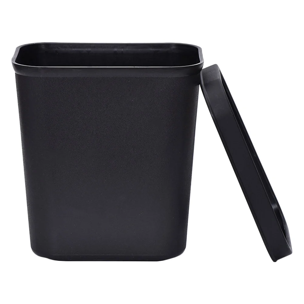 Basket Flame Retardant Trash Can Garbage Bins Storage Black Household Container