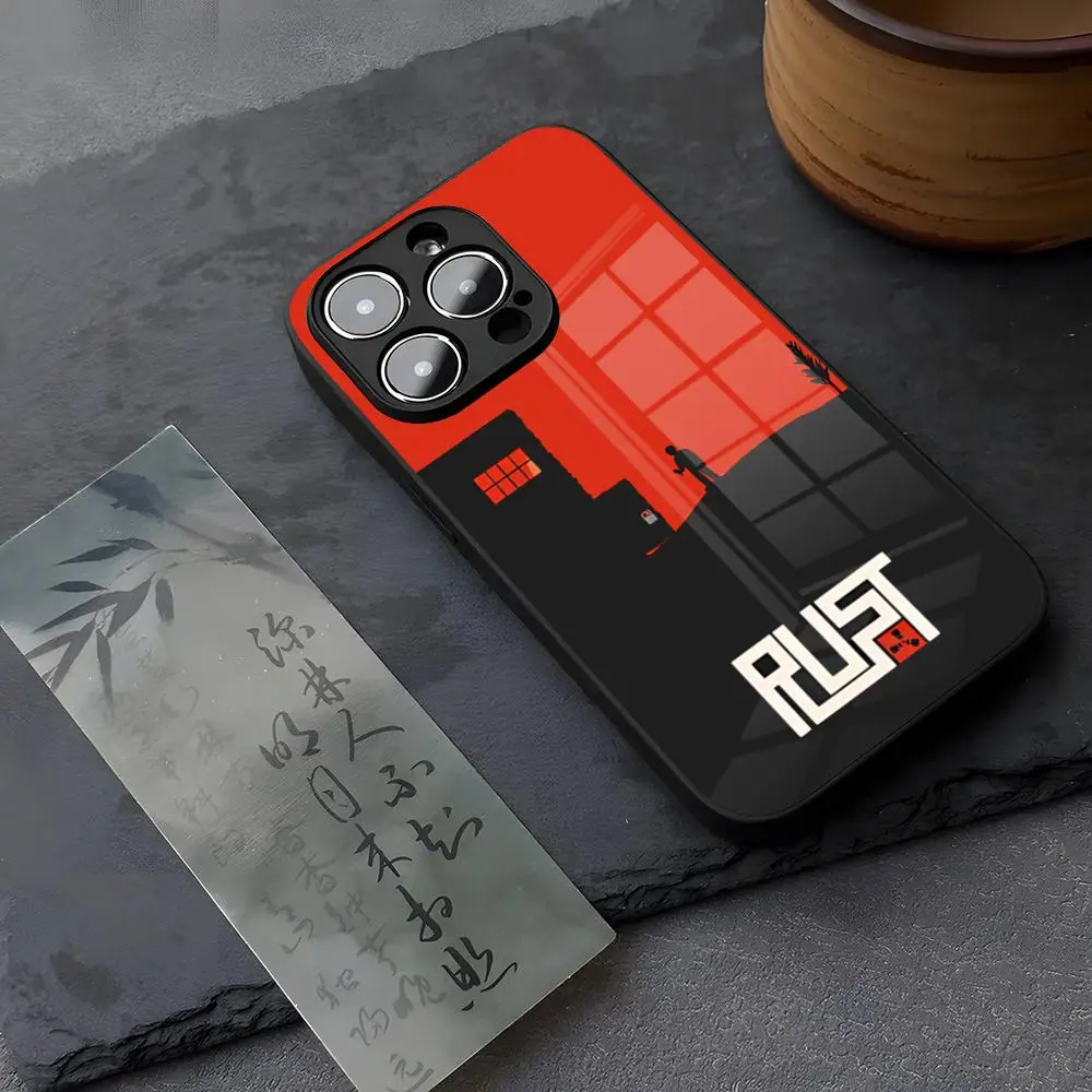 RUST Game Phone Case Tempered Glass For IPhone 14 15 16 13 12 11 Pro XS Max Plus Mini 16e Coque