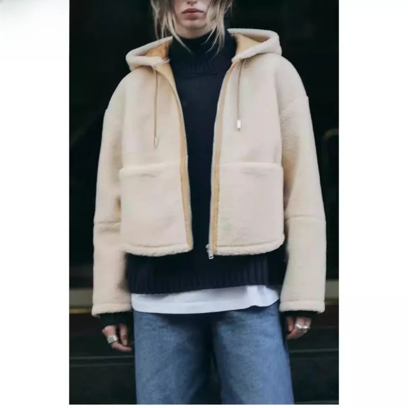 

Осень 20220. Женская повседневная свободная посадка с капюшоном на подкладке Fce. Длинная ветровка. Универсальная верхняя одежда. Удобный теплый круглый подол.