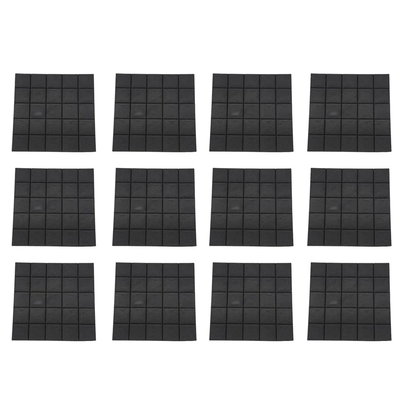 

AED4-12 Pack Acoustic Foam Panels 1.2X20x20inch For Recording Studio, Game Room, Bedroom