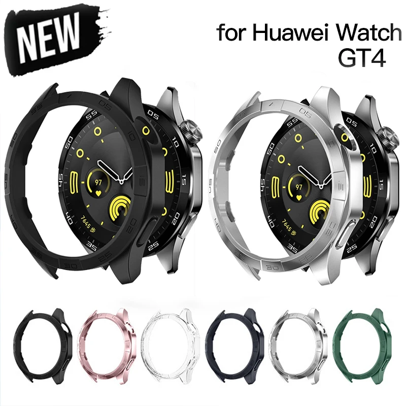 

Чехол для Huawei Watch GT 4, 46 мм, защитный чехол для ПК, жесткий бампер для мужских и женских аксессуаров GT4 (без защитного стекла)