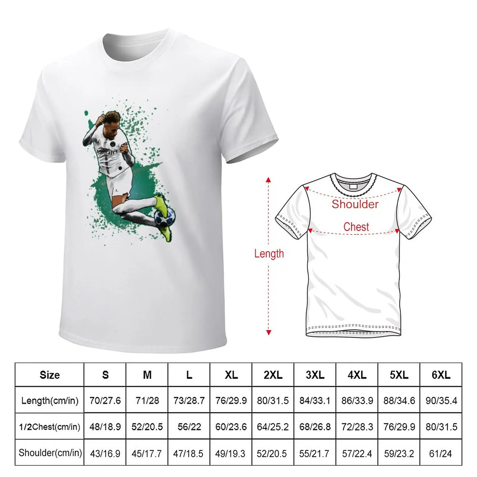 Neymar y Jr-camisetas de fútbol de Brasil, Camisetas estampadas de ocio de alta calidad, Vintage Move, talla europea, 102