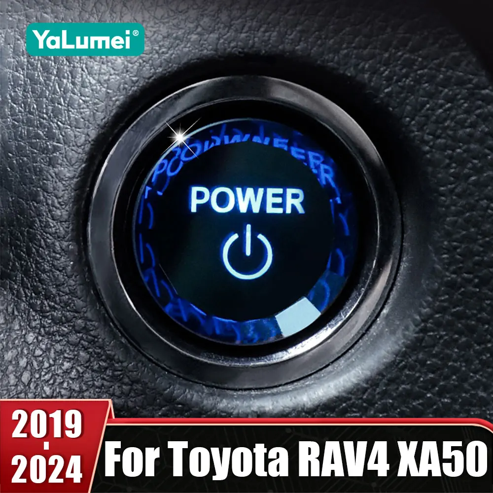 

For Toyota RAV4 XA50 2019 2020 2021 2022 2023 2024 Hybrid ABS Crystal Car Engine Push Start Stop Button Ring Cover Trim Sticker