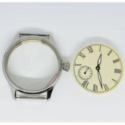 New 44MM 316 Stainless Steel Case Add Dial And Hands Luminous Fit ETA6497 ST36 Mechanical Movement