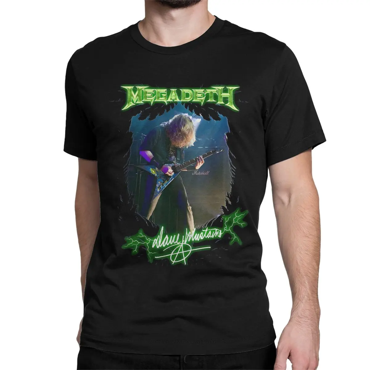 Dave Mustaine Metal Rock Band T-Shirt for Men Women Megadeths Hipster 100% Cotton Tee Shirt O Neck T Shirts Printed Clothes