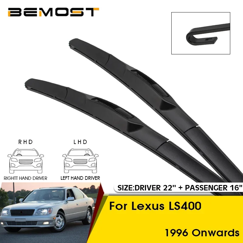 

Car Wiper Blades For Lexus LS400 1996 Onwards Windshield Windscreen Front Window Blades 22"+16" Car Accessories