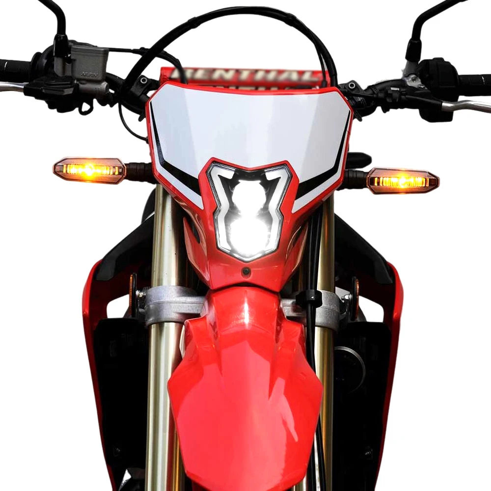 LED Headlight Headlamp For Honda CRF450RL CRF450L 2018- 2022 2023 2024 2025 E24 E-mark Motorcycle Head Light Lamp Bulb w/ DRL