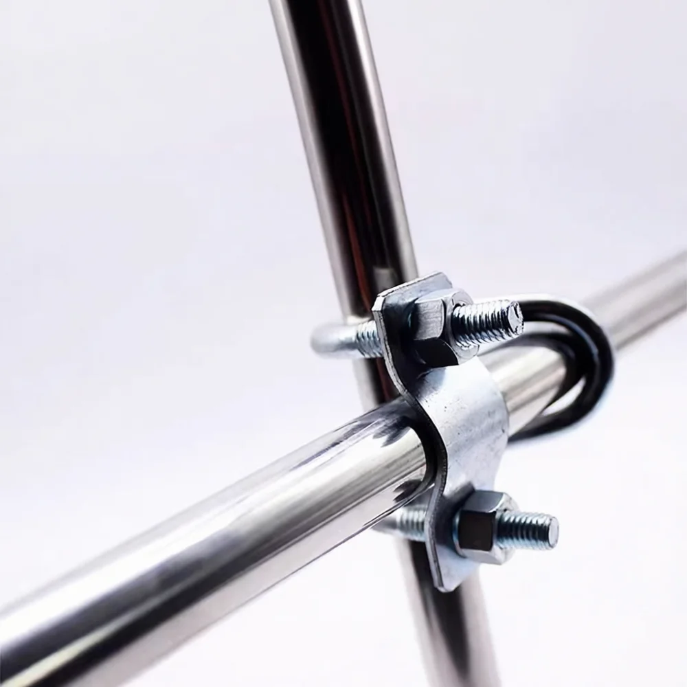 High Strength Grade 4 8 Steel Pipe Clamp Galvanized U Bolt Connector For Farm Water Pipe Intersecting Mounting Gear