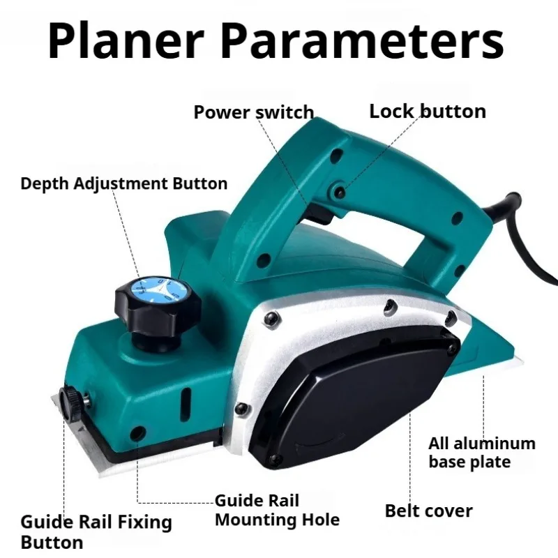 Labor-saving Electric Hand Wood Planer Portable Carpenter Thick Wood Brush Professional Electric Router Woodworking Power Tools